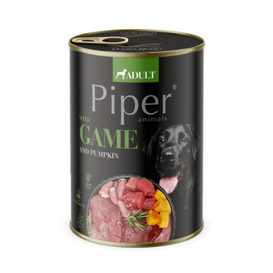 Piper Dog – Hrană Umedă pentru Câini Adulți cu Vânat și Dovleac – 400 g